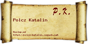 Polcz Katalin névjegykártya